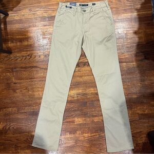 BKE Jake Straight Regular Fit Mid Rise Comfort Stretch 29x34 (29L) Mens Khaki